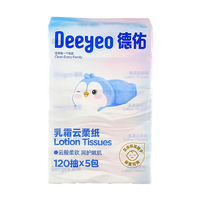 로션 티슈, 부드럽고 촉촉한 보습 티슈, 120매/팩, 5팩/롤, 3롤/케이스