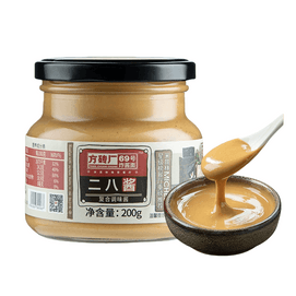 【中国直邮】 方砖厂 69号二八酱老北京特产麻酱拌面酱火锅蘸料花生酱纯芝麻酱料200g*1