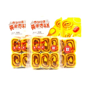 Millet Jujube Cake [3-Pack, 270g Total] [Can Be Steamed or Fried] Afternoon Tea Jujube Paste Cake, Shanxi Specialty, Soft and Chewy Texture, Chinese Snack