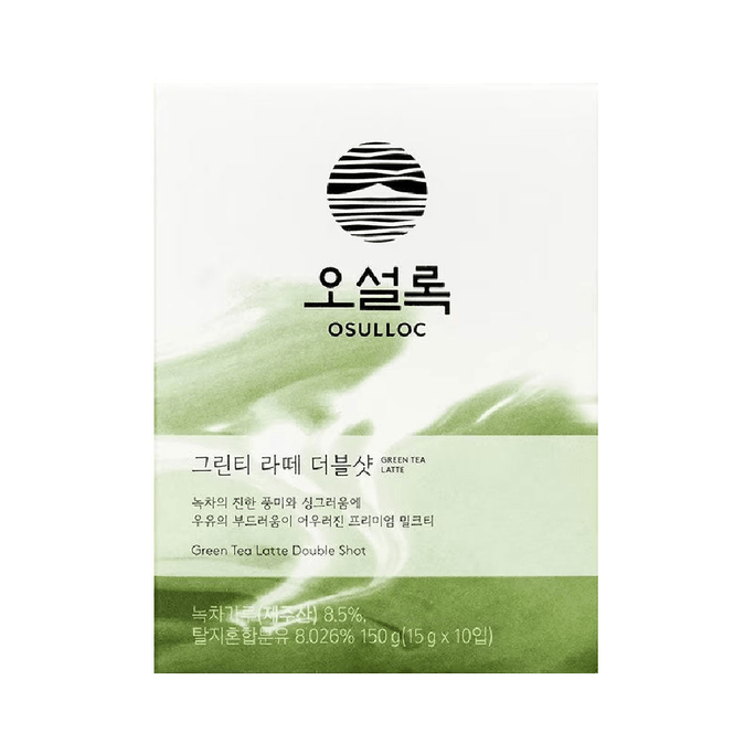 韓國Osulloc 綠茶拿鐵棒10p