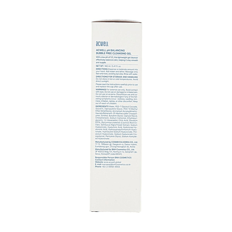 Flavia CLEANSING GEL 等 Acwell Ph Balancing Bubble Free Cleansing Gel 160ml, For Sensitive