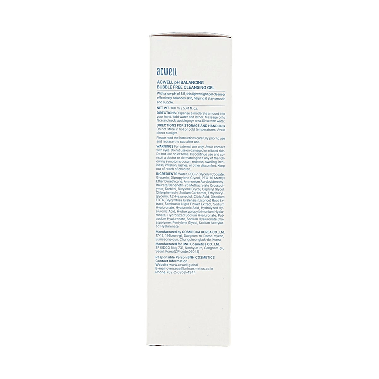 韩国ACWELL pH平衡无泡洁面凝胶 160ml 有效去角质 适合所有肤质 6