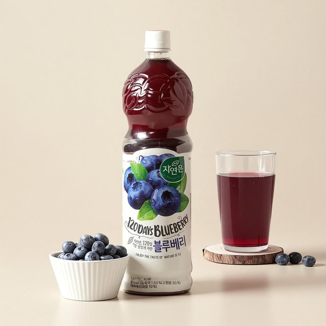 韩国WOONGJIN熊津 蓝莓果汁饮料 1.5L