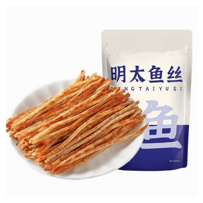 Bean Bear Mingtai Fish Sliced Cod Sliced 100g Instant Hand-torn Fish Seafood Snacks Chasing Drama Snacks