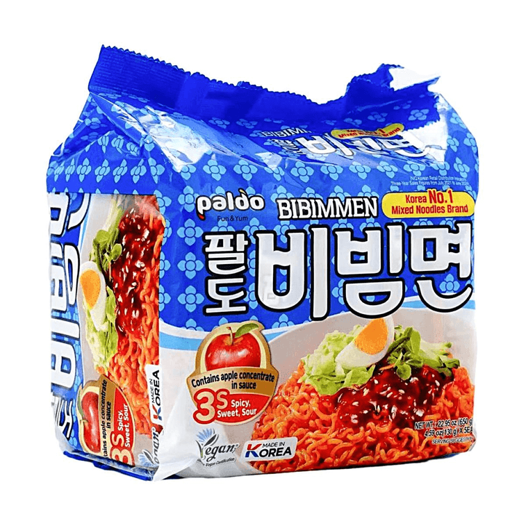 Bibimmen Ramen - Brothless Cold Spicy Korean Instant Noodles, 5 Pack, 22.92 oz【JK & RM's Pick】 7