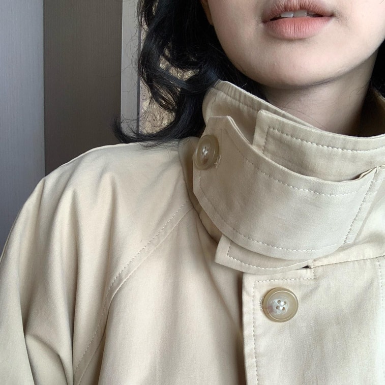 [캐나다 직배송] 시나리오 봄 신상 트렌치 코트 (캐나다), 두 가지 색상 (카키), 프리사이즈 3