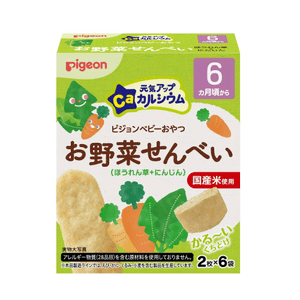 Rice Crackers – Spinach & Carrot Flavor 24g (2 Pieces × 6 Packs)