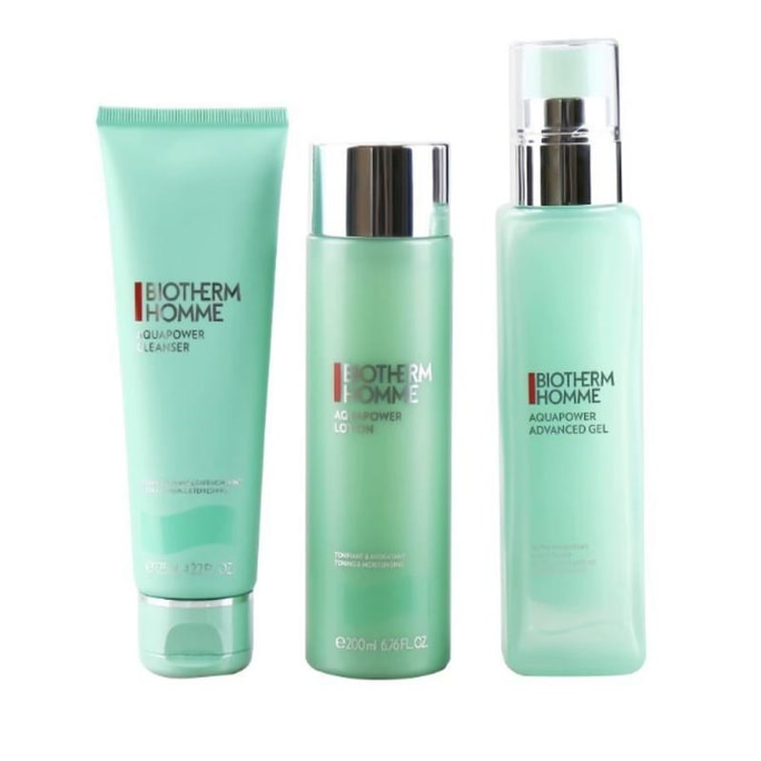 【香港直郵】 法國 碧歐泉 新款增量版男士水動力三件套裝洗面乳爽膚水保濕乳