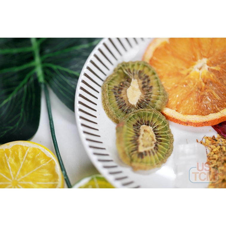 USTCM JoyFull Mixed Fruit Flower Tea || RedDragonFruit-Tangerine-Kiwi-Osmanthus 3 Packs 4