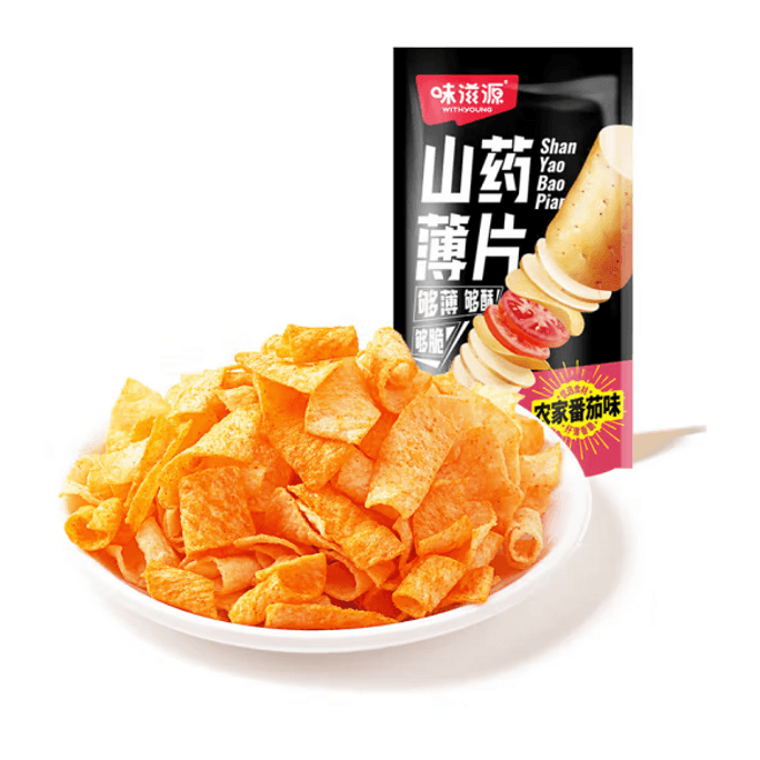 Ajinomoto Yam Thin Slices Crisps Chips Tomato Flavour 175g/Bag
