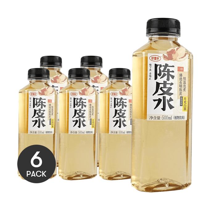 Dried Tangerine Peel Flavor Water, 0 Sugar 0 Calories,16.9 fl oz *6【6 Packs】