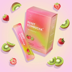 韩国EVERYDAZE 康普茶 纯素乳酸菌 10亿活菌 0糖 20kcal 降低肠道PH 改善消化 3个口味组合 #草莓奇异果口味 30条【1个月管理超值装】