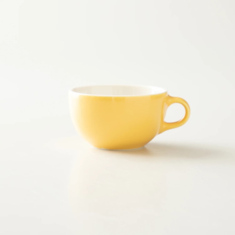 日本ORIGAMI 陶瓷咖啡杯拿铁杯拉花杯拉花比赛杯8oz 亮黄- 亚米