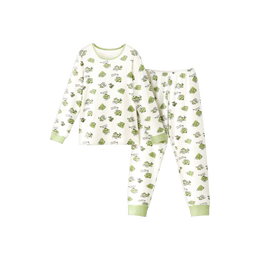 BANANAIN蕉内  儿童睡衣超级市场主题家居服套装 男女童秋衣秋裤睡衣睡裤 白底圆白菜 520C 120cm
