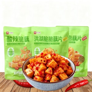 Spicy and Sour Crispy Lotus Root 168g Snack Lotus Root Vegetarian Snack Spicy Marinated Food