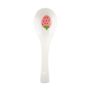 Strawberry Duo Series Small Spoon Ceramic Soup Spoon
