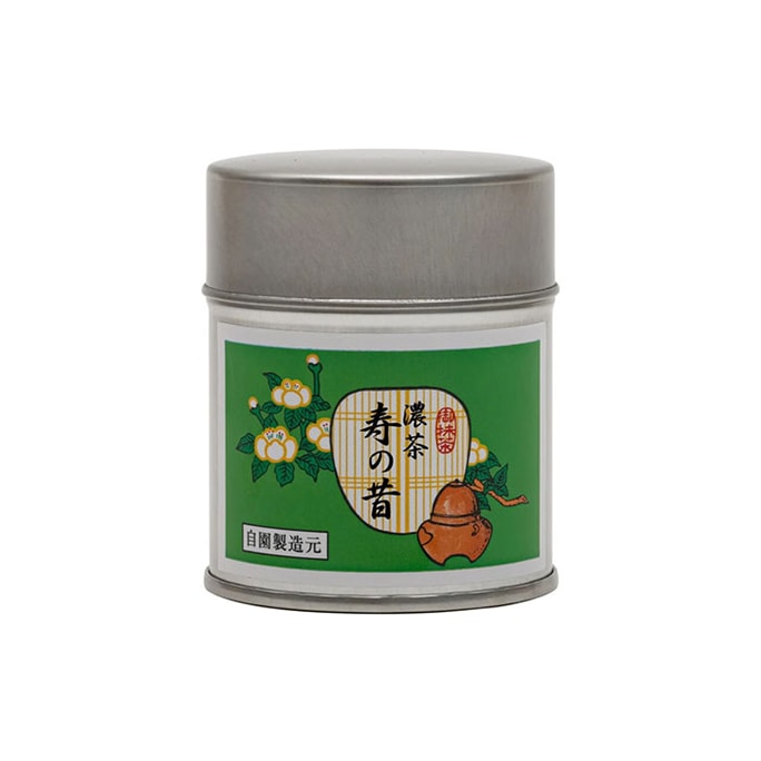 【日本直邮】日本 日本其他 okunishirokuhoen 奥西绿芳园 抹茶粉罐装浓茶 40g 寿の昔