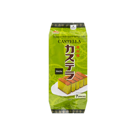 Japanese Matcha Castella - Baked Sponge Cake, 7 Slices, 9.87oz