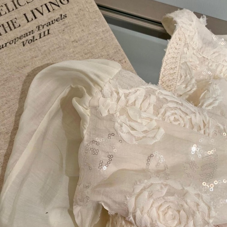 【加拿大直郵】 加拿大 SCENARIO 象牙輕語蕾絲連身裙 S-M碼 奶油色 乳白色 M 6