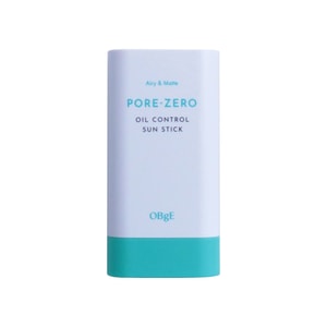 Pore Zero Oil Control Sun Stick SPF50+ PA++++, 18g/0.63 oz., Matte Sunscreen for Oily Skin, Pore-Blurring Primer, No White Cast, Witch Hazel & Triple Mint, Portable Touch-Ups