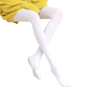 Women's Pantyhose Thin Anti Hook Velvet Dance Base Socks White 120D One Size