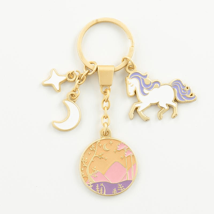 The National Museum Of China's Dream As A Horse Keychain Star Moon - Dream Pink 4 * 4cm