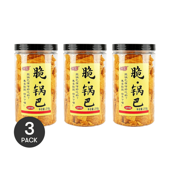 卡趣滋 脆鍋巴 牛排口味 210g *3【3份超值裝】