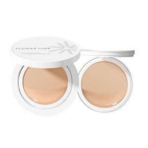 【中国直邮】 花间颂 晨雾贴贴气垫粉底霜 遮瑕持久保湿不脱妆粉底BB霜正品 象牙白 正装+替换装【适合白皮黄皮肤色】