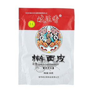 岐正香 宝鸡擀面皮 凉皮 香辣味 300g【含面筋】 【陕西特产】