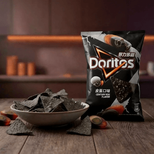 Doritos Corn Chip, Century Egg Flavor, 3.6 oz【Limited Edition Flavor,Black Corn Chips】