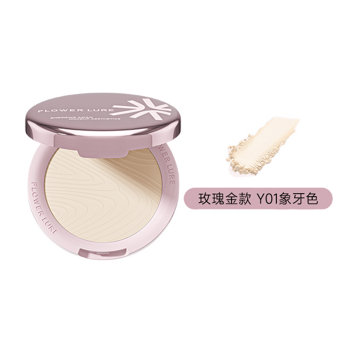 【中国直邮】 花间颂 玫瑰金粉饼 Y01象牙色【适合白皮 黄皮肤色】定妆持久控油干油皮补妆 7.2g