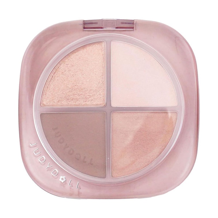 Glazed 4-Colors Eyeshadow Palette, 0.23 oz. #06 - Shimmer Topper & Highlight | Soft Nude Browns 3