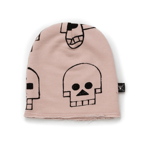 Nununu Kids Skull Tobot Beanie Hat - Powder Pink 2-5Y