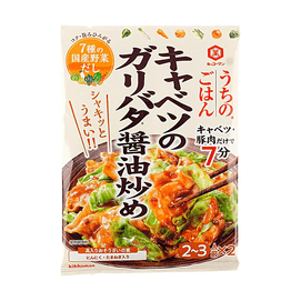 日本KIKKOMAN龟甲万 我家菜谱系列 蒜香黄油酱油炒卷心菜调味料 74g【7种蔬菜高汤】【蒜香浓郁】【快手家常菜】