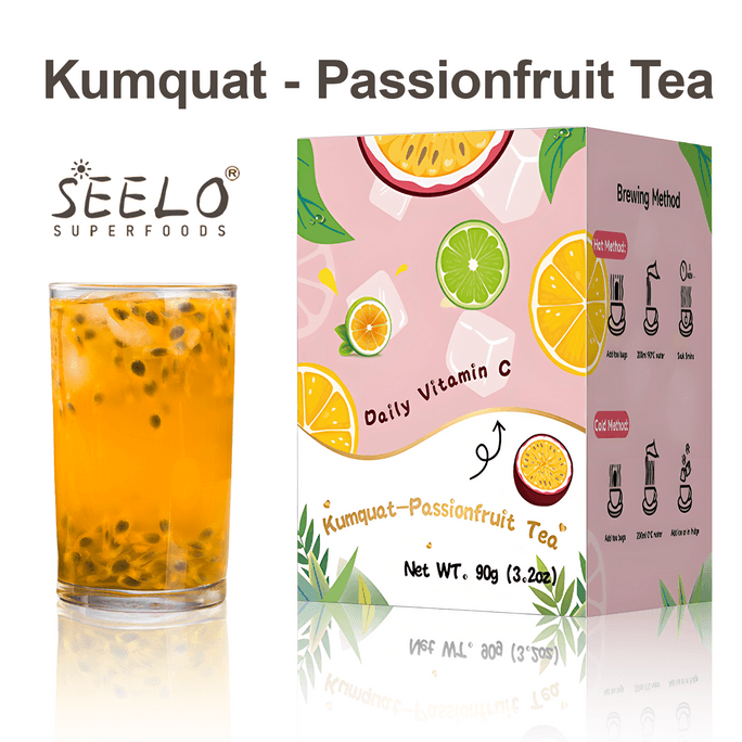 Seelo 美国现货 百香果柠檬金桔茶包 3.2盎司 冰糖,百里香金桔茶,水果茶包,花茶组合