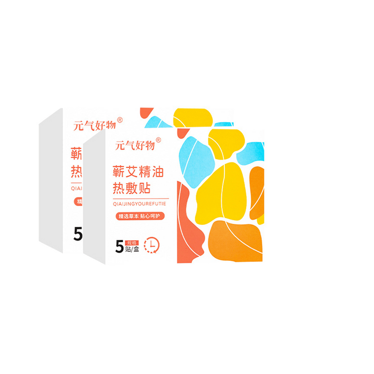元気が出るお菓子【グローバルお菓子フェスティバル】気愛エッセンス温熱パッチ 5枚入り×2箱 肩、首、背中、腰椎用温熱灸パッチ ヨモギ精油配合温熱灸パッチ 4