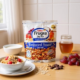 日本CALBEE卡乐比 Frugra富果乐 营养水果谷物燕麦片 减糖款 350g 即食冲饮代餐