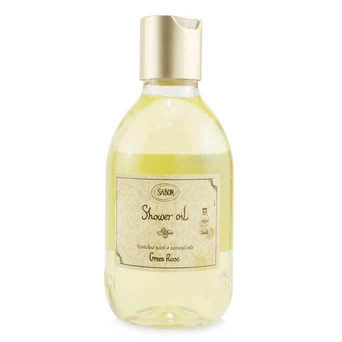 Sabon Shower Oil - Green Rose (Plastic Bottle) 300ml/10.5oz