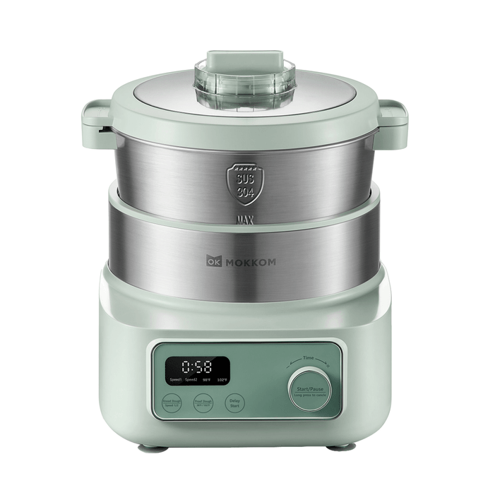 Electric Dough Maker with Proof Dough Function 6.34Qt 304 Stainless Steel Bowl Household Dough Maker Green