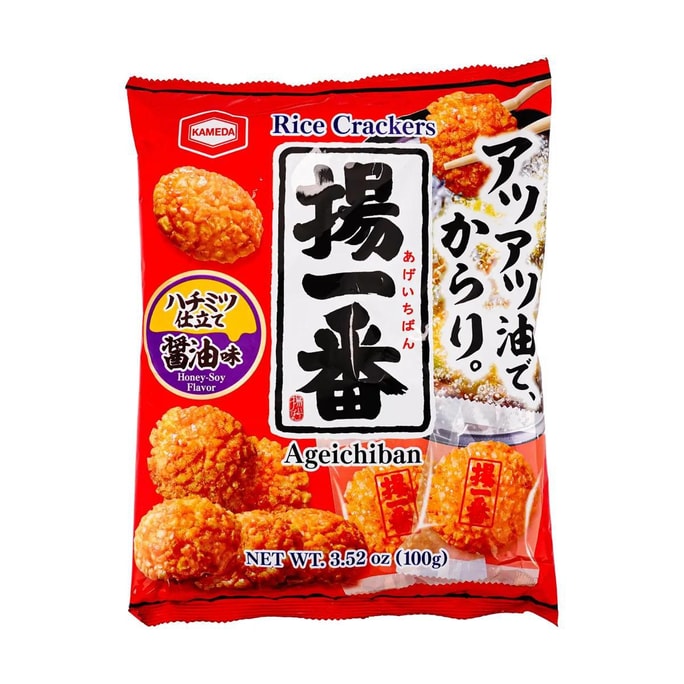 日本KAMEDA龜田製果 香脆米餅 醬油口味 100g