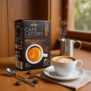日本AGF BLENDY布兰迪 速溶咖啡浓厚拿铁冲饮粉 微苦  8条装 81g