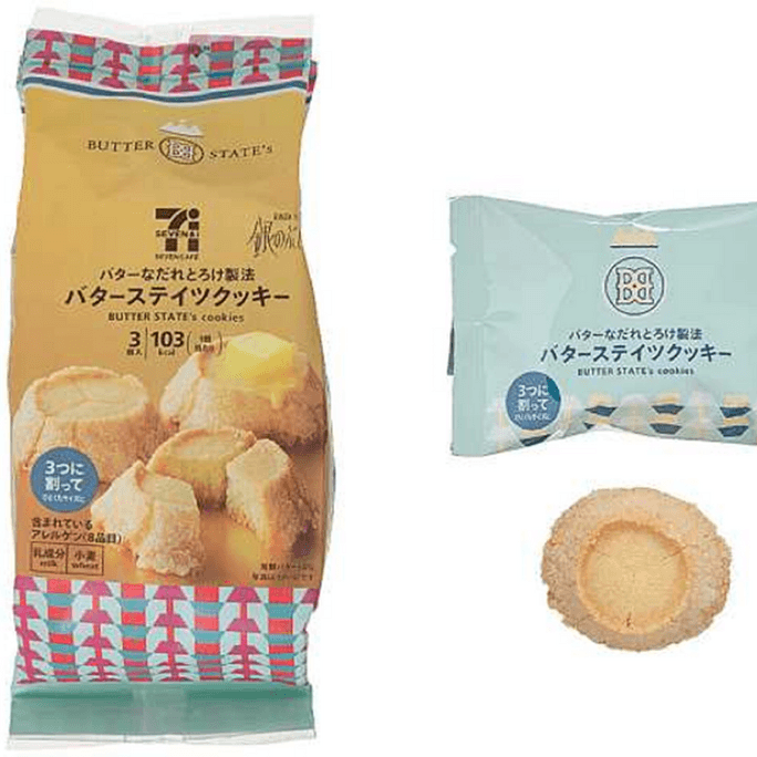 【日本直邮】 日本 7-11 711便利店  黄油奶香味饼干 3枚入