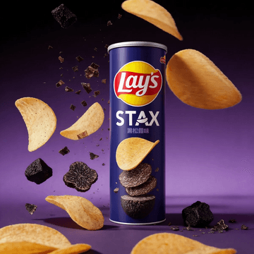 大陸版LAY'S樂事 STAX薯片 黑松露口味 90g