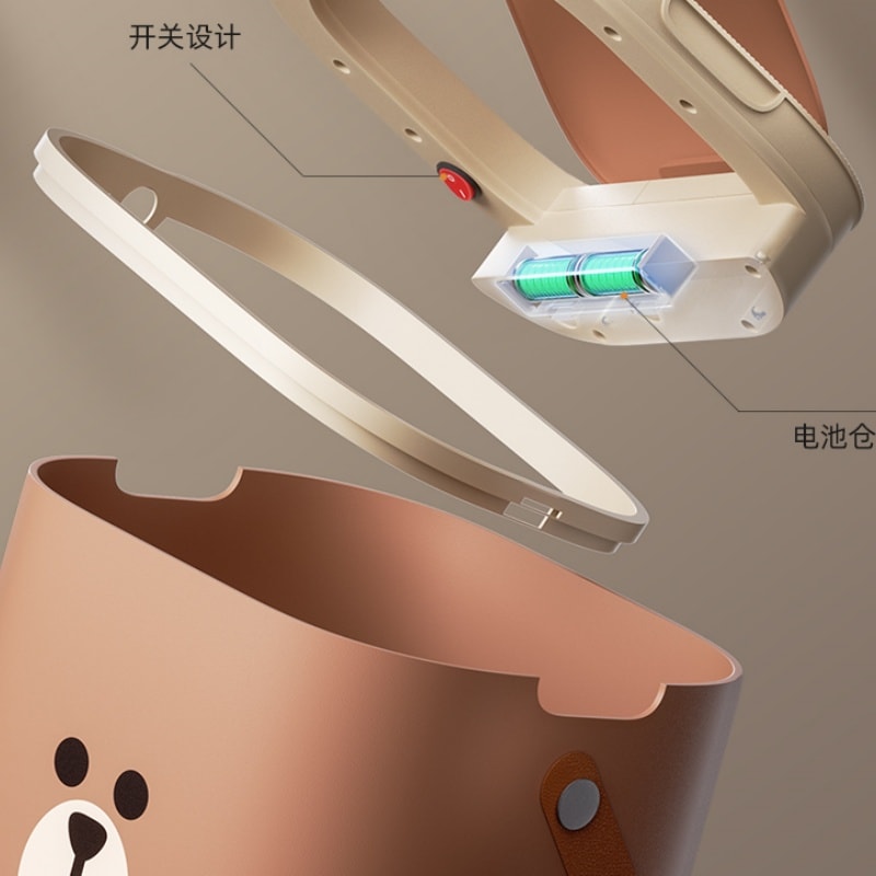 【中国直邮】 日本 LINE FRIENDS 智能垃圾桶 带感应布朗熊 16L