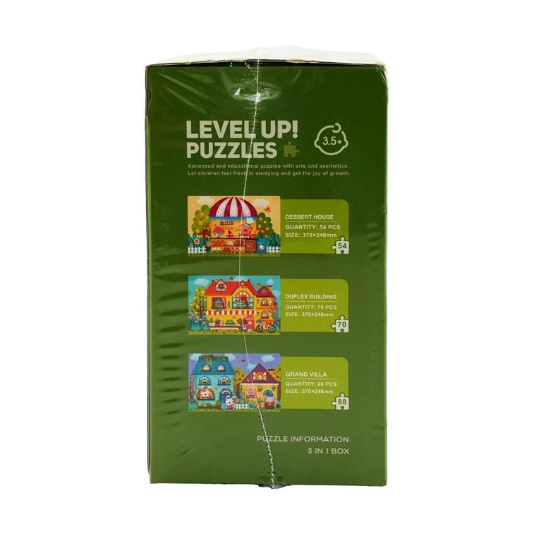 MIDEER彌鹿 兒童拼圖 大塊拼圖玩具 寶寶啟蒙益智玩具 進階拼圖4階 童話小鎮 3