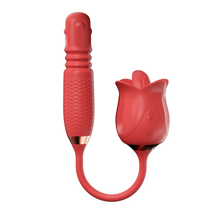 Flower bud sucker licking device jumping egg strong shock retractable beads tongue Tim erotic products adult sex masturb