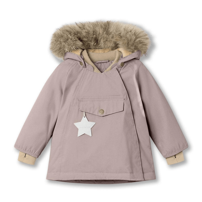 MINI A TURE Kids WANG Winter Jacket With Fur Hat - Cloudy Rose 5Y/110cm