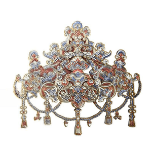 Dunhuang Academy Wooden Aluminum Foil Cover Refrigerator Sticker 321 Cave Cover 11.4 * 10.17cm