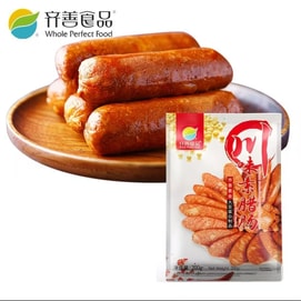 齐善食品 素食川味素腊肠蛋白香肠纯素肉肠 200g共(5根)