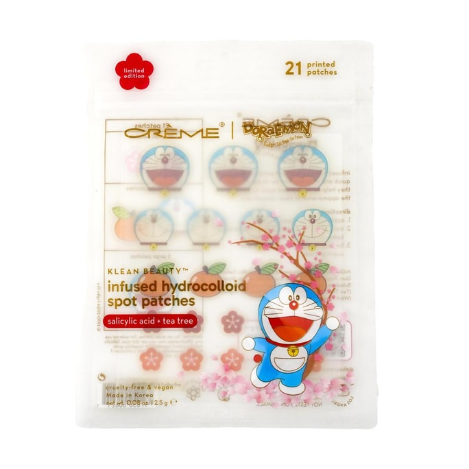 Doraemon Hydrocolloid Spot Patches , Infused with Salicylic Acid + Tea Tree